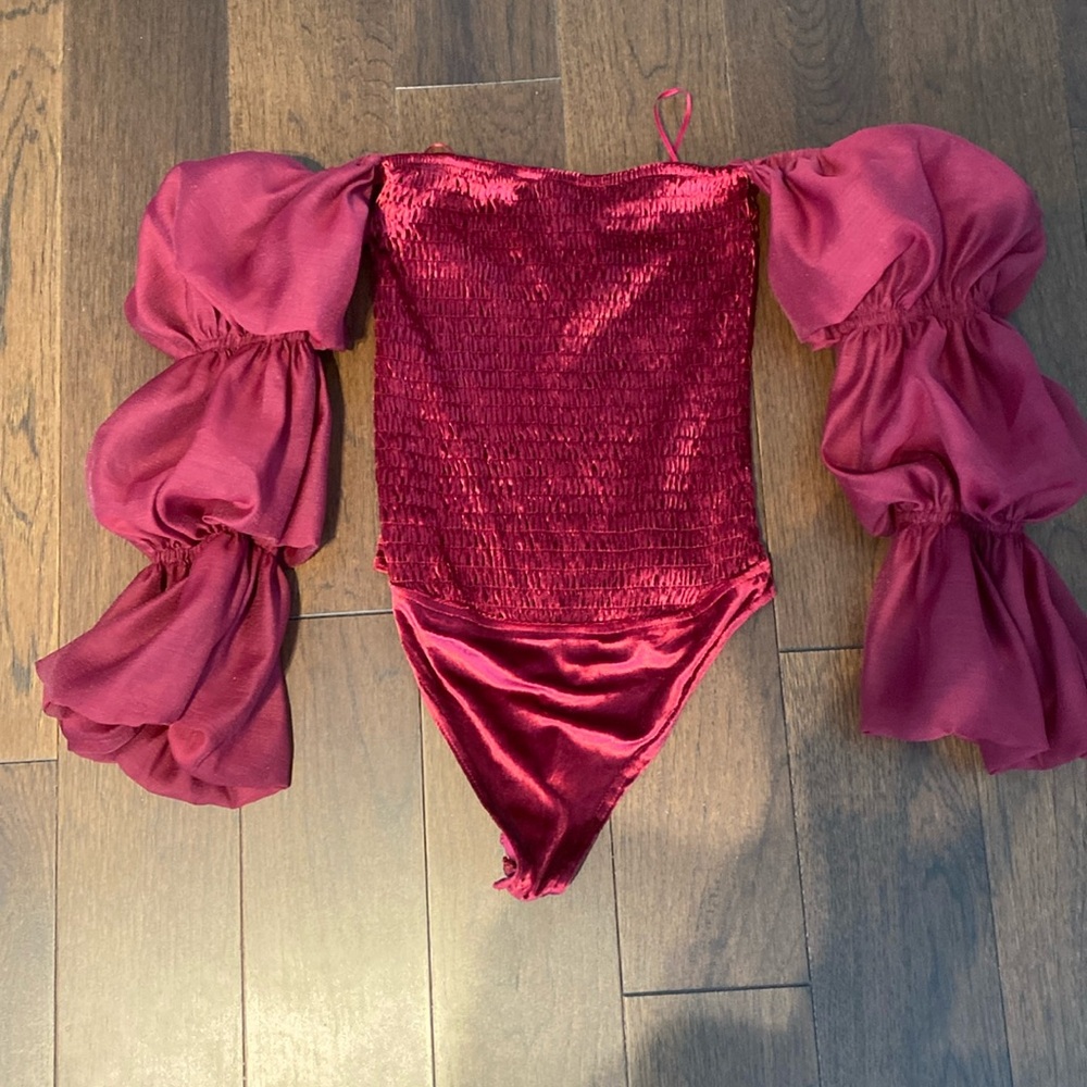 Free people burgundy bodysuit!